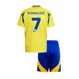 RONALDO #7 Al Nassr Home Kids Soccer Jerseys Kit