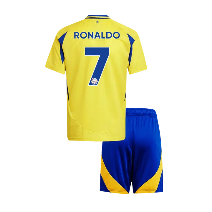 RONALDO #7 Al Nassr Home Kids Soccer Jerseys Kit