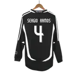 Retro Soccer Jersey SERGIO RAMOS #4 Real Madrid Away Long Sleeve 2006/07
