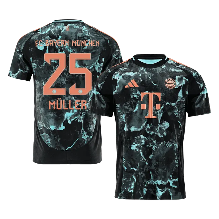 MÜLLER #25 Bayern Munich Away Soccer Jersey
