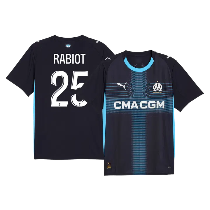 RABIOT #25 Marseille Away Soccer Jersey 2025/26