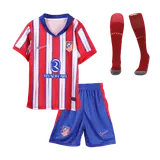 Atletico Madrid Home Kids Soccer Jerseys Full Kit