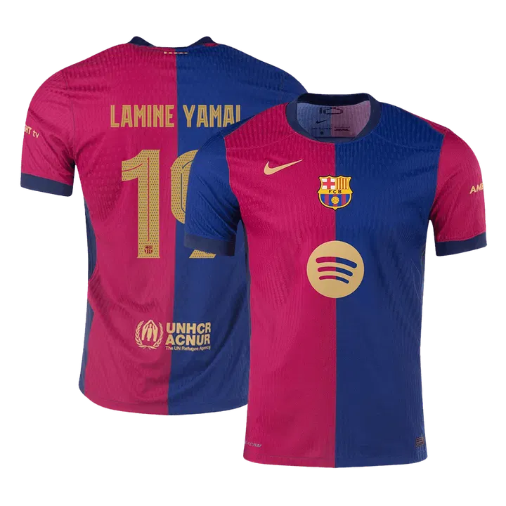LAMINE YAMAL #19 Barcelona Home Player Version Jersey - UCL(Spotify Logo Without Text)