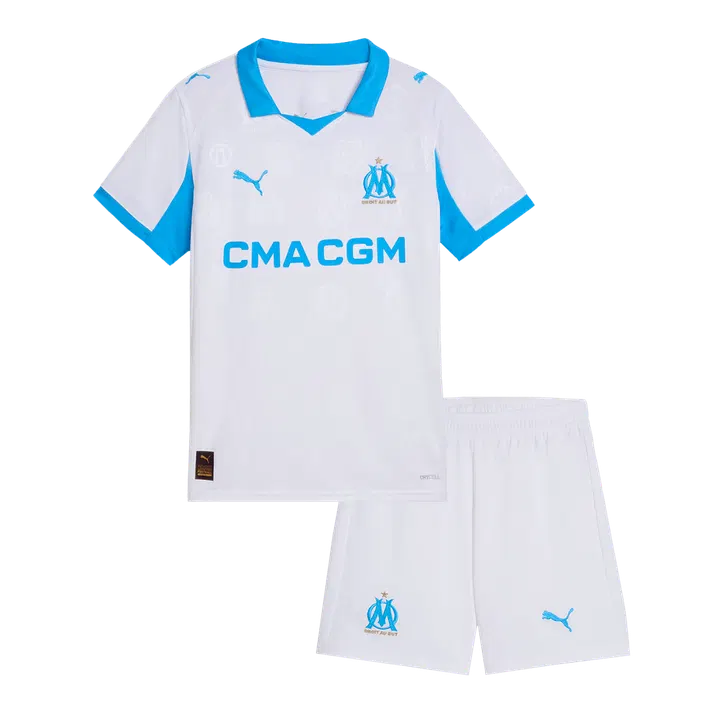 Marseille Home Kids Soccer Jerseys Kit 2025/26