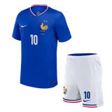 MBAPPE #10 France Home Kids Soccer Jerseys Kit EURO