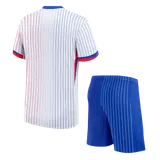 France Away Soccer Jersey Kit(Jersey+Shorts) Euro