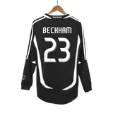 Retro Soccer Jersey BECKHAM #23 Real Madrid Away Long Sleeve 2006/07