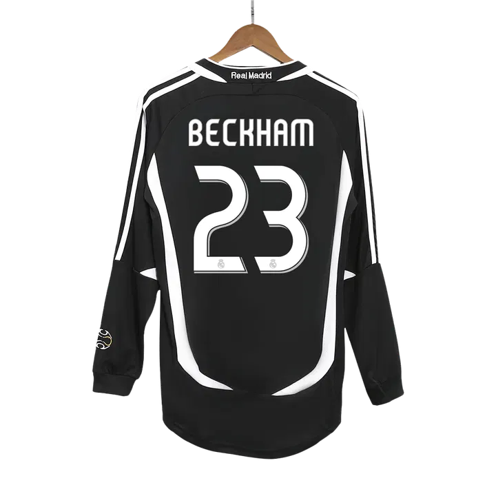 Retro Soccer Jersey BECKHAM #23 Real Madrid Away Long Sleeve 2006/07
