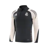 Real Madrid 1/4 Zip Tracksuit Gray