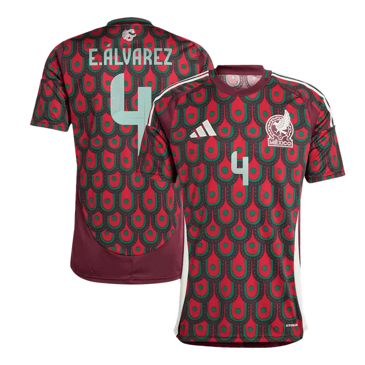 E.ÁLVAREZ #4 Mexico Home Soccer Jersey Copa America