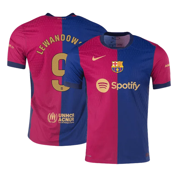 LEWANDOWSKI #9 Barcelona Home Player Version Jersey
