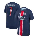 KVARATSKHELIA #7 PSG Home Player Version Jersey - UCL