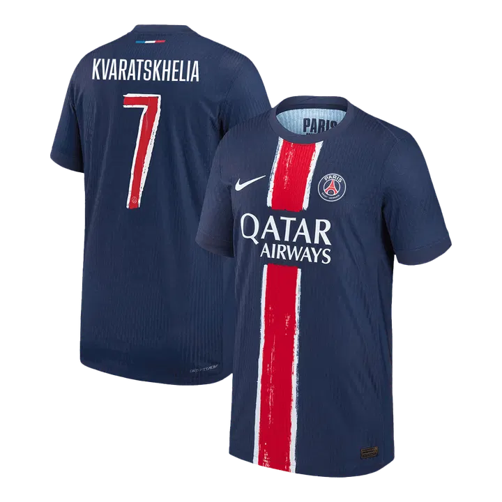 KVARATSKHELIA #7 PSG Home Player Version Jersey - UCL