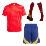 Spain Home Kids Soccer Jerseys Full Kit EURO