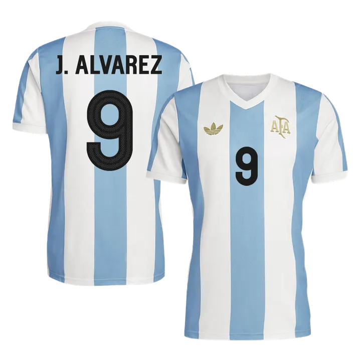 J.ALVAREZ #9 Argentina Soccer Jersey - 50th Anniversary