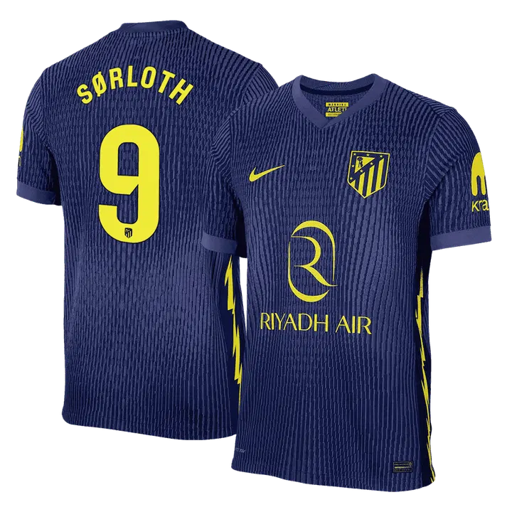 SØRLOTH #9 Atletico Madrid Away Player Version Jersey 2025/26