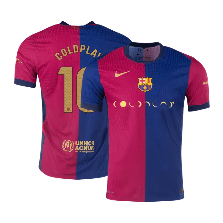 COLDPLAY #10 Barcelona Home Player Version Jersey