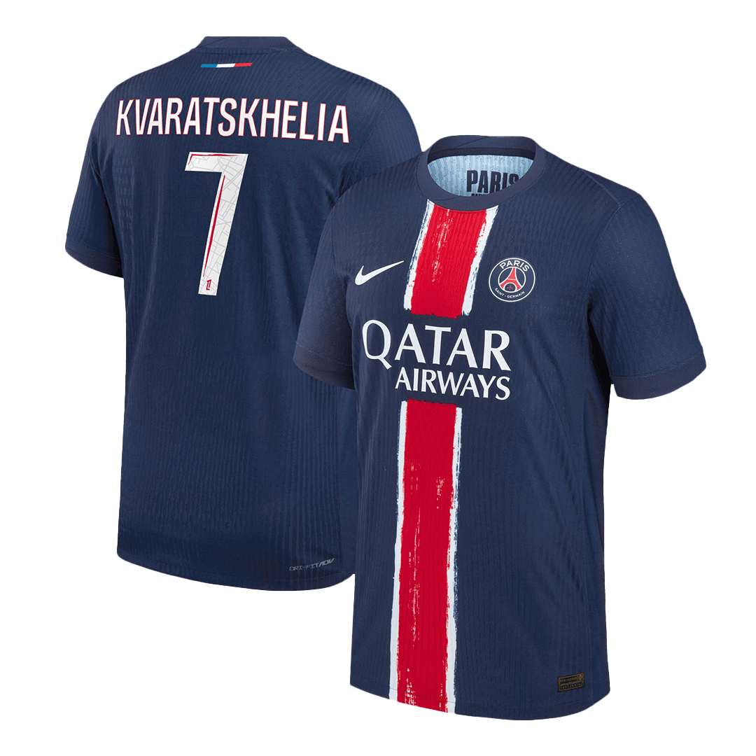 KVARATSKHELIA #7 PSG Home Player Version Jersey