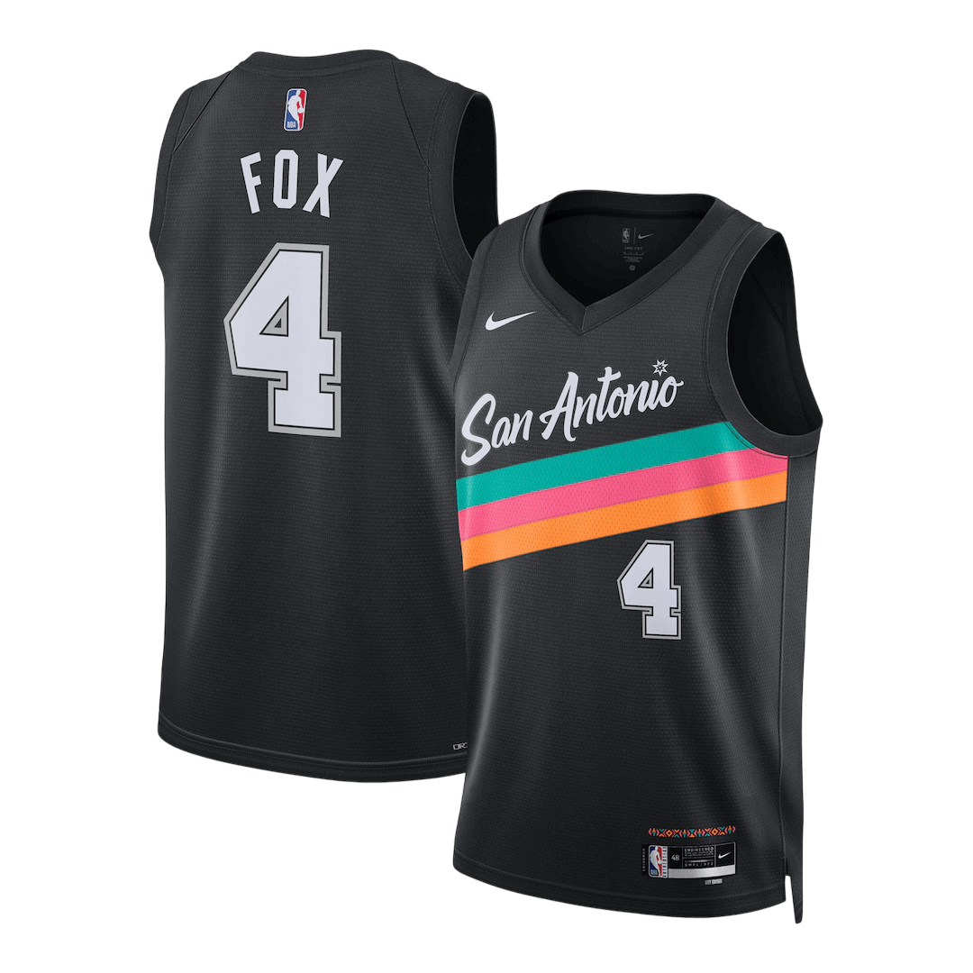 Fox #4 San Antonio Spurs Swingman NBA Jersey 2025/26 - City Edition