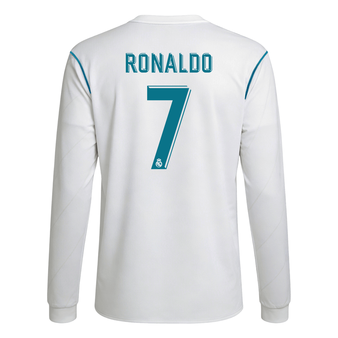Retro Soccer Jersey RONALDO #7 Real Madrid Home Long Sleeve 2017/18