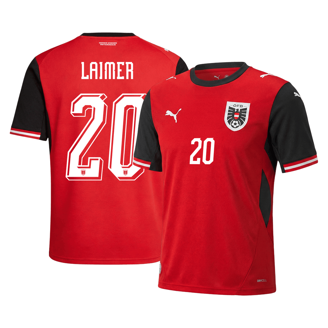 LAIMER #20 Austria Home Soccer Jersey World Cup 2026