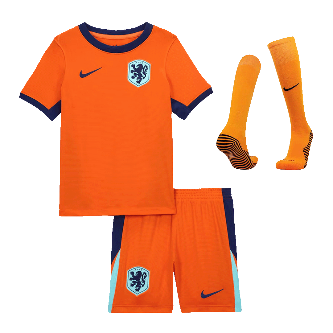 Netherlands Home Kids Soccer Jerseys Full Kit EURO