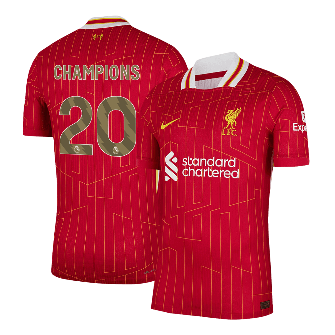 CHAMPIONS #20 Liverpool Home Player Version Jersey