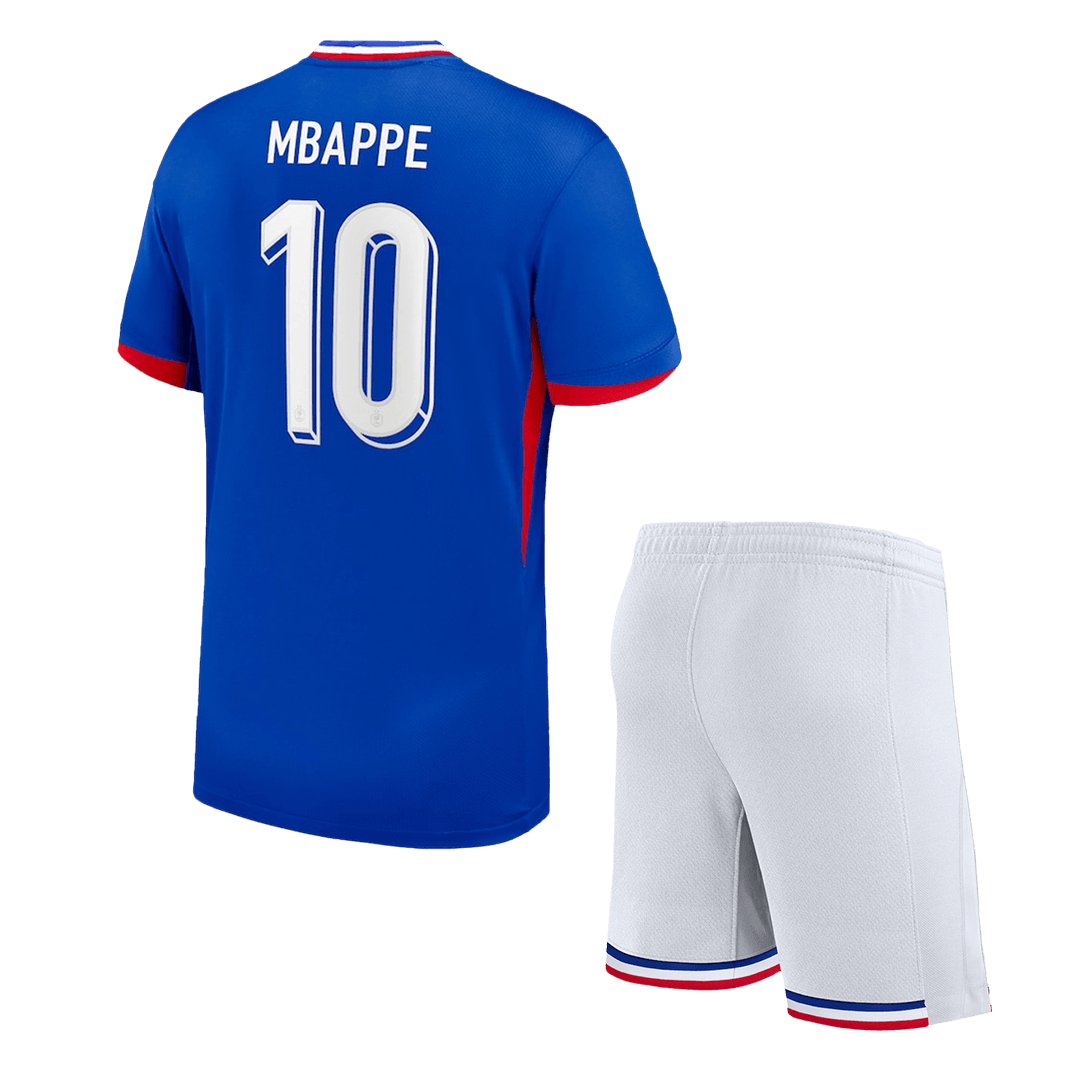 MBAPPE #10 Francia Local Camisetas de Fútbol Infantil Kit EURO