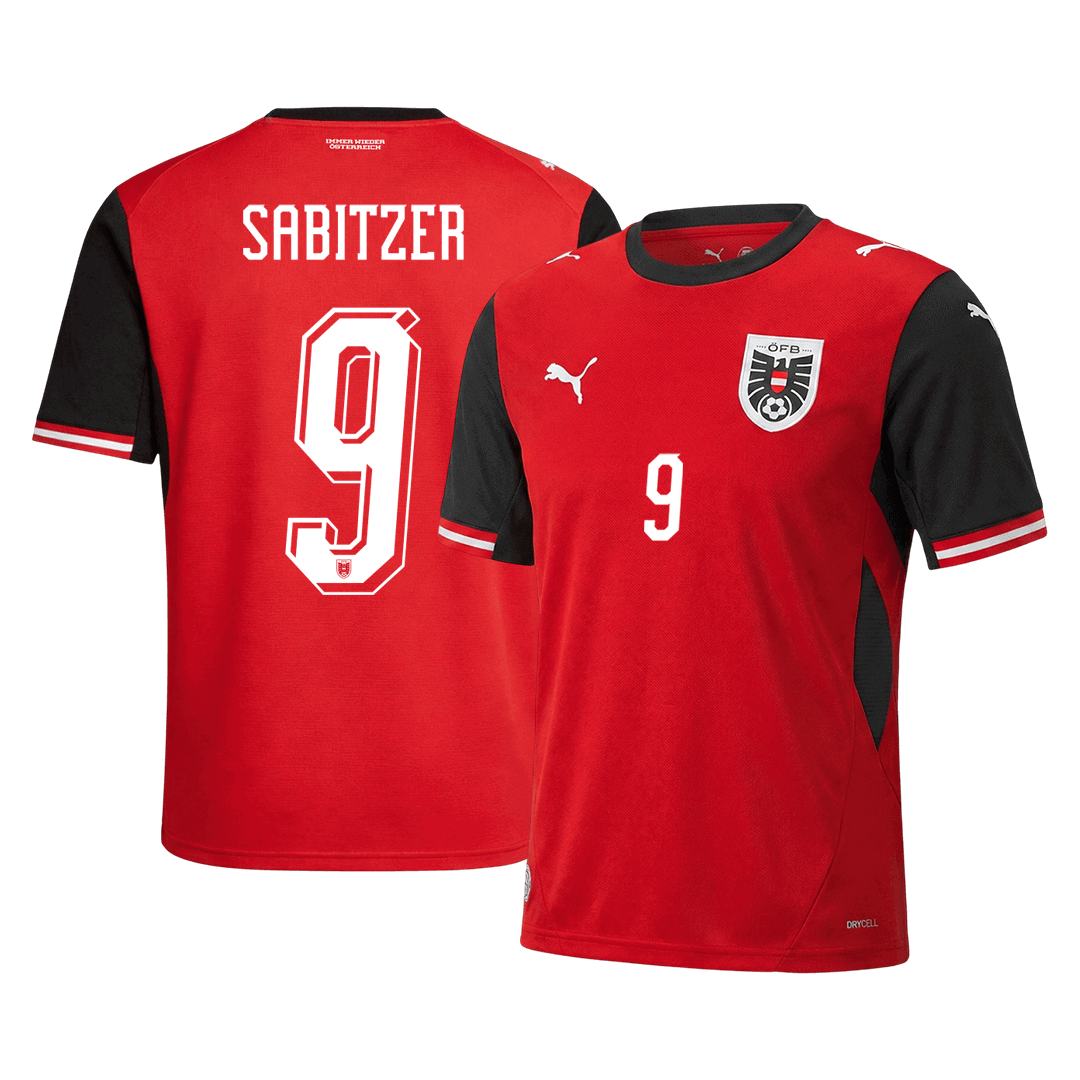SABITZER #9 Austria Home Soccer Jersey World Cup 2026