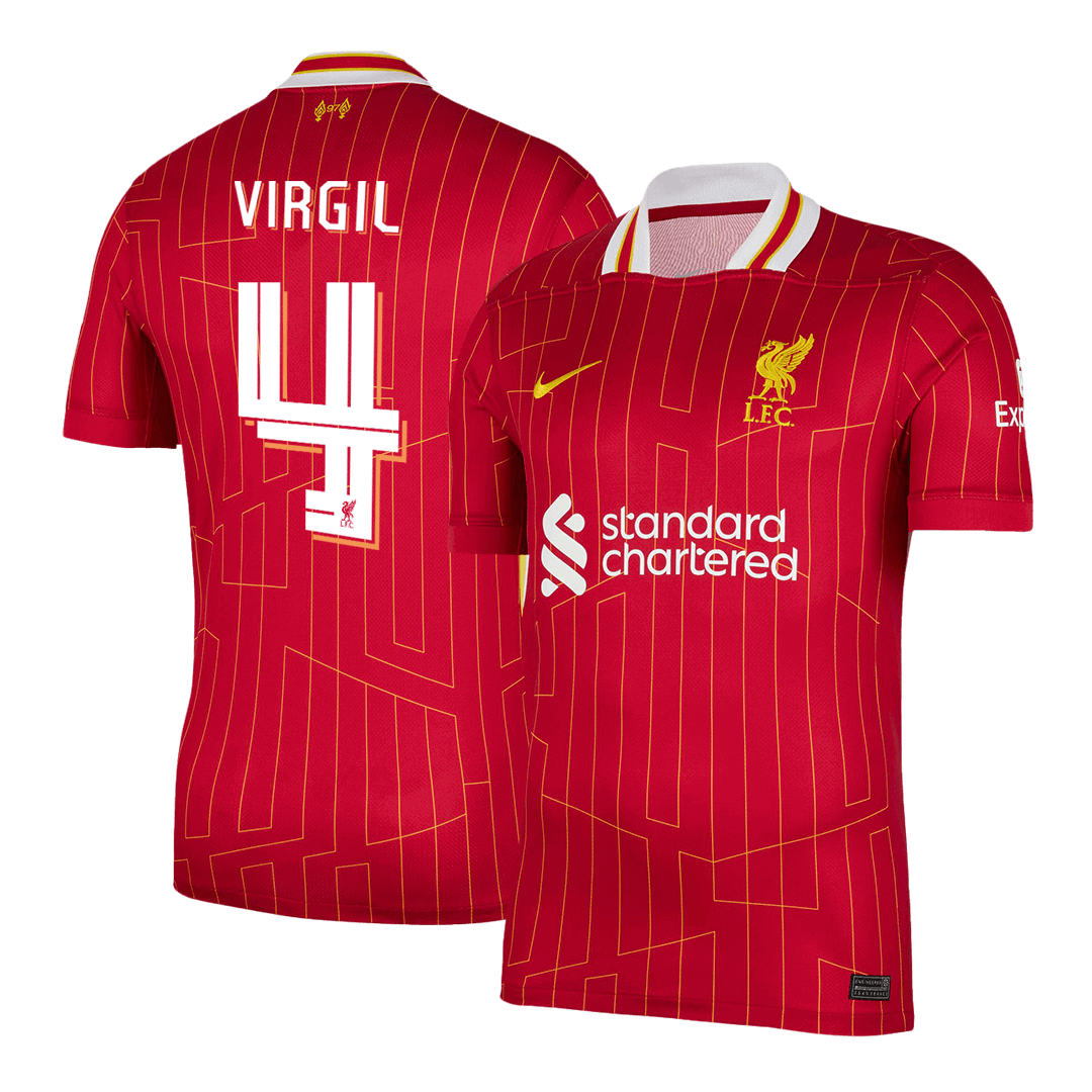 VIRGIL #4 Liverpool Home Soccer Jersey -UCL