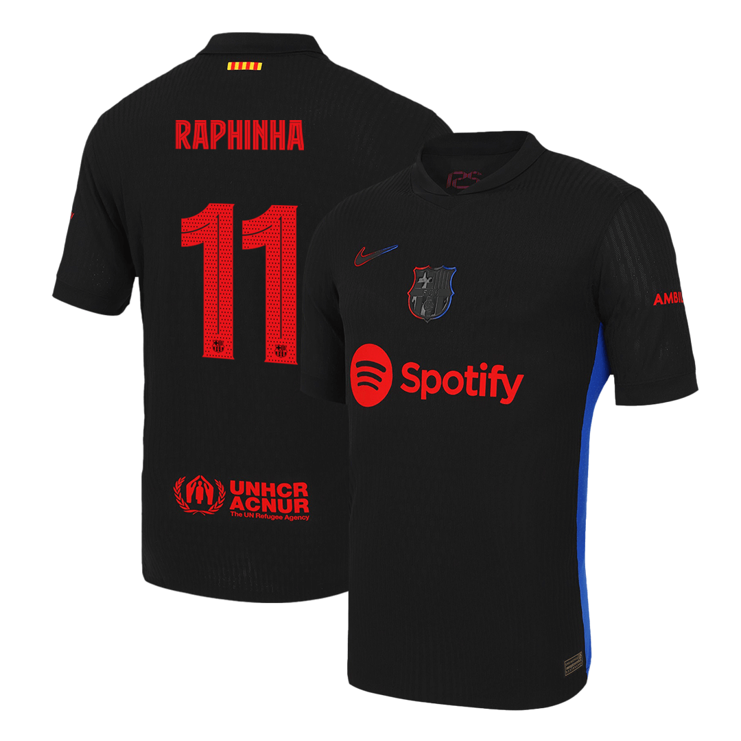 RAPHINHA #11 Barcelona Away Player Version Jersey - UCL