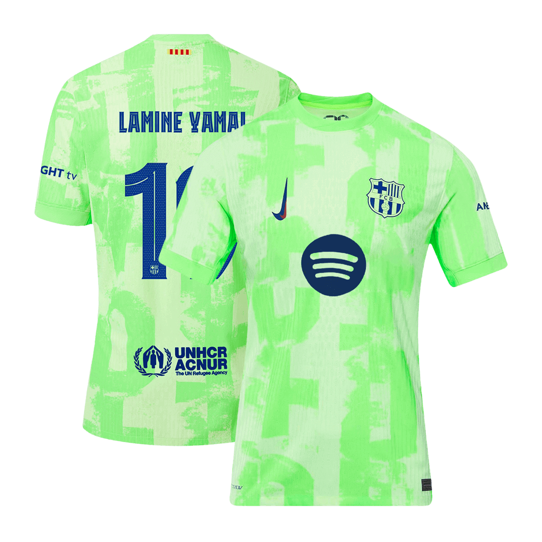 LAMINE YAMAL #19 Barcelona Third Away Player Version Jersey - UCL(Spotify Logo Without Text)