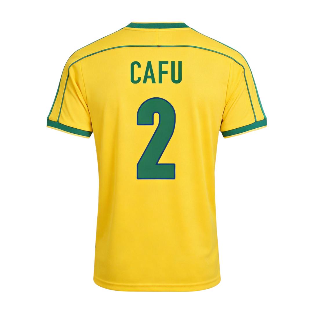 Retro Soccer Jersey CAFU #2 Brazil Home 1998