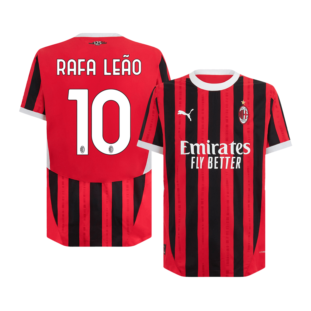 RAFA LEÃO #10 AC Milan Home Authentic Soccer Jersey