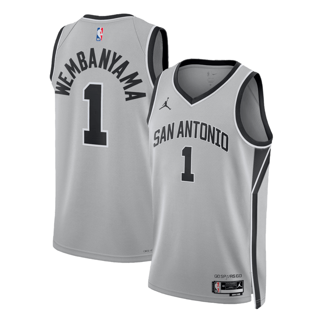 Wembanyama #1 San Antonio Spurs Swingman NBA Jersey - Statement Edition