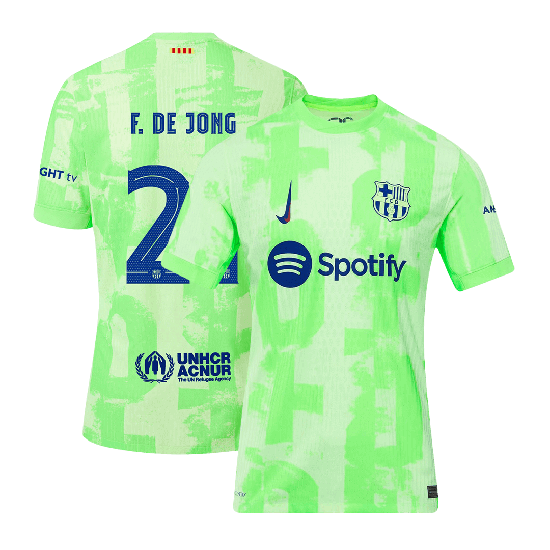 F.DE JONG #21 Barcelona Third Away Player Version Jersey - UCL