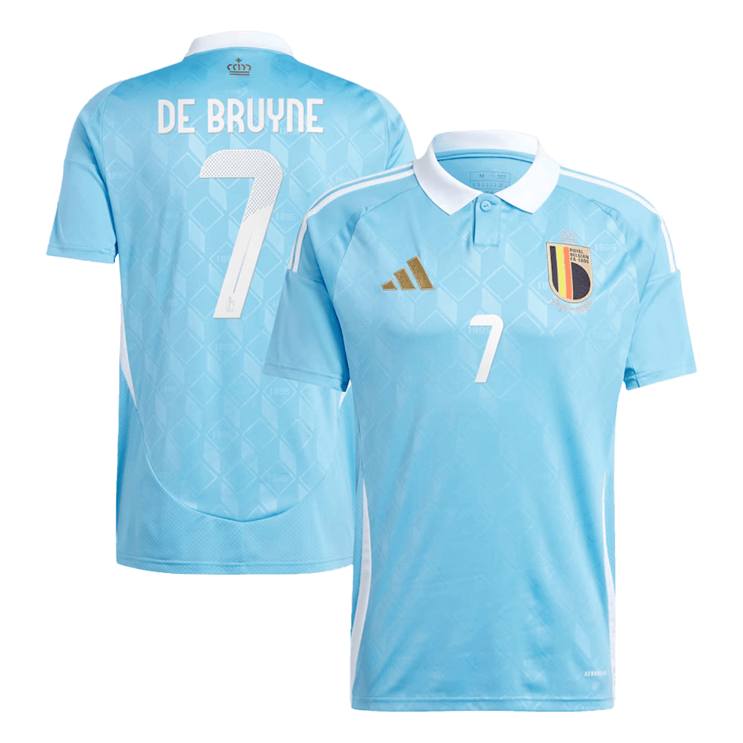 DE BRUYNE #7 Belgium Away Soccer Jersey EURO