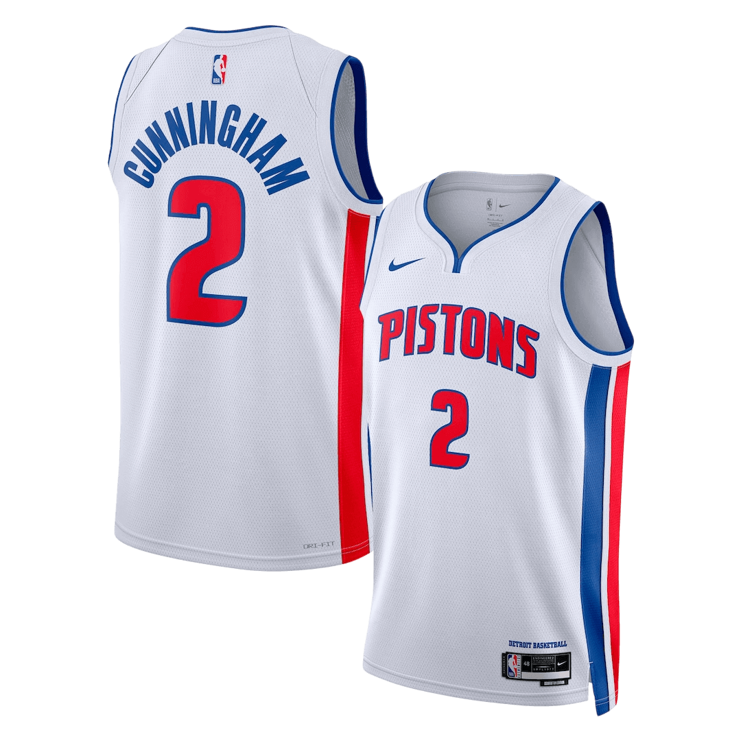 Camiseta Swingman NBA de los Detroit Pistons #2 Cunningham - Edición Association