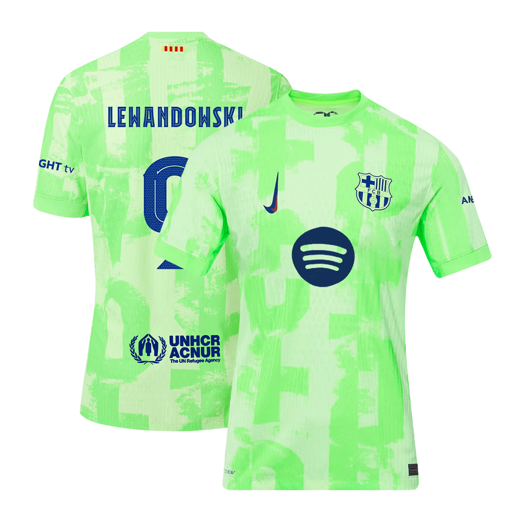 LEWANDOWSKI #9 Barcelona Third Player Version Jersey - UCL(Spotify Logo Without Text)