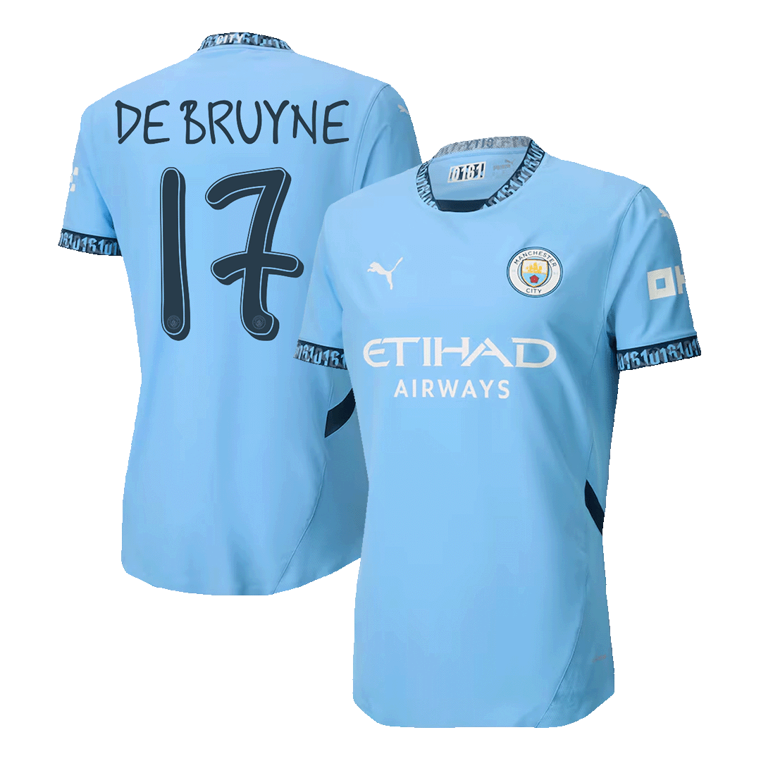 DE BRUYNE #17 Manchester City Home Player Version Jersey - UCL