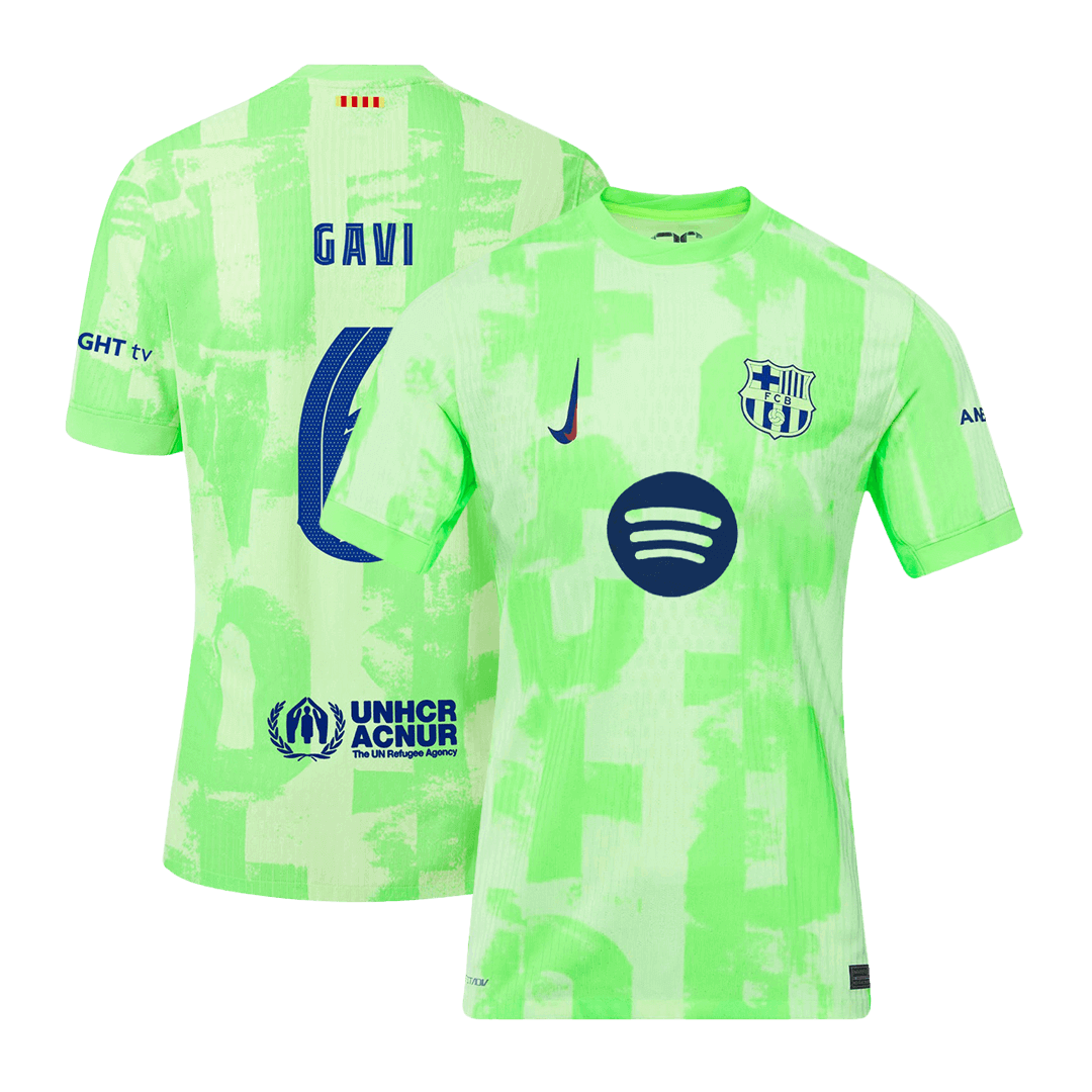 GAVI #6 Barcelona Third Away Player Version Jersey - UCL(Spotify Logo Without Text)