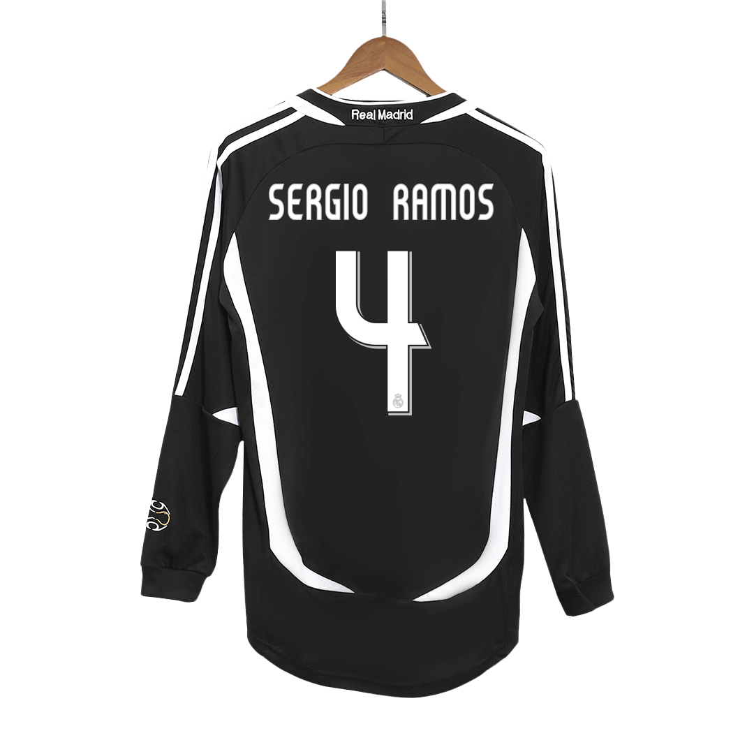 Retro Soccer Jersey SERGIO RAMOS #4 Real Madrid Away Long Sleeve 2006/07