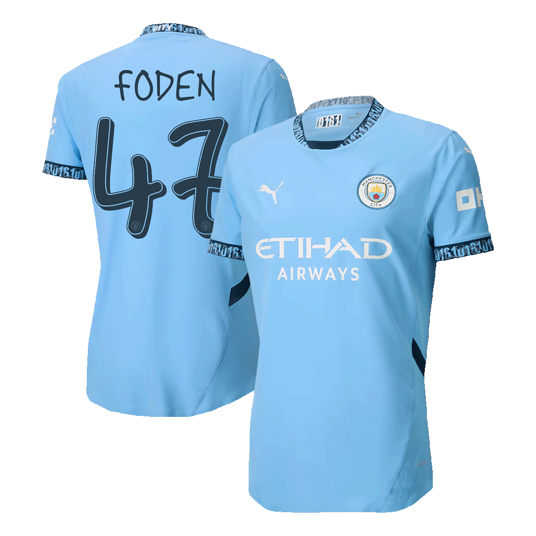 FODEN #47 Manchester City Home Player Version Jersey - UCL