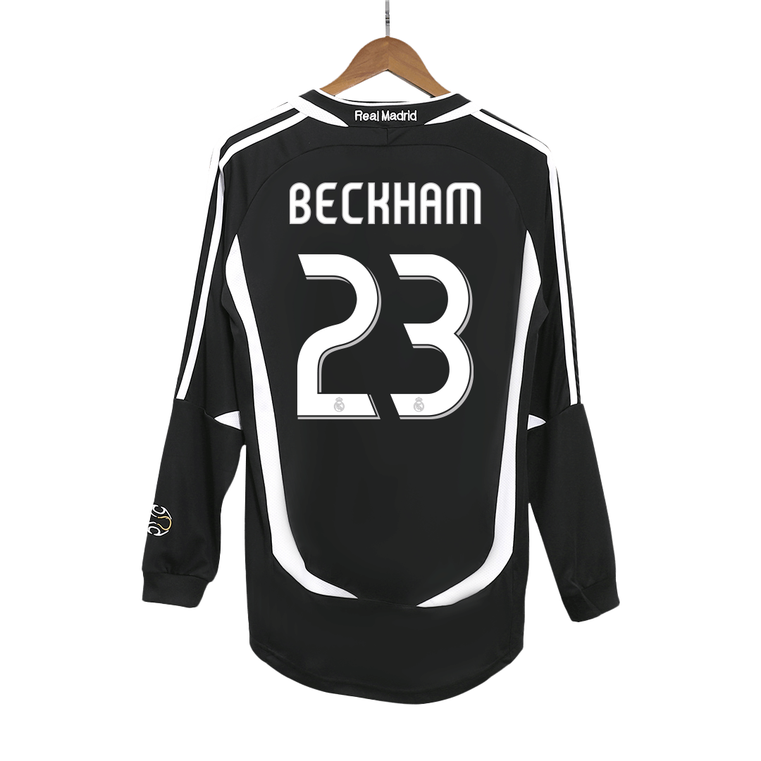Retro Soccer Jersey BECKHAM #23 Real Madrid Away Long Sleeve 2006/07