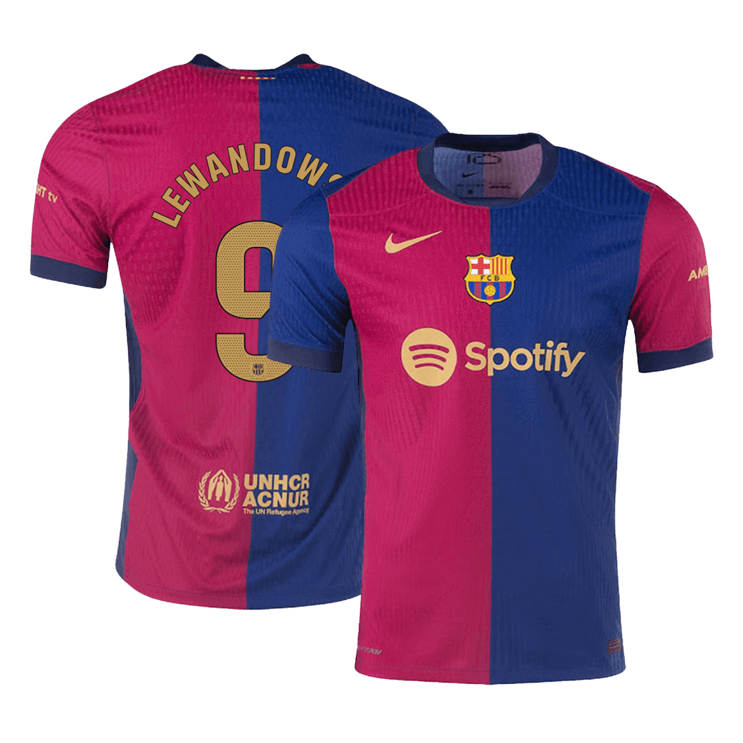 LEWANDOWSKI #9 Barcelona Home Player Version Jersey