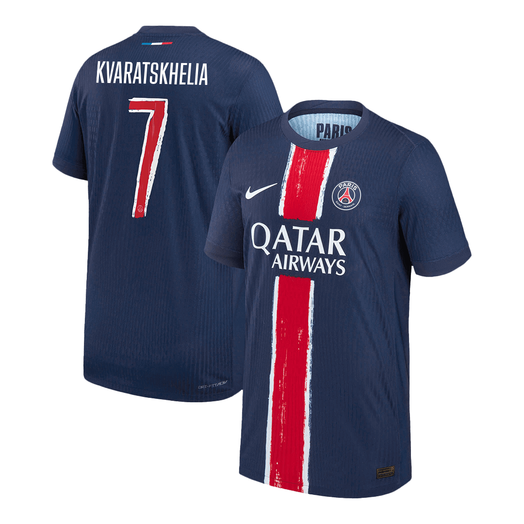 KVARATSKHELIA #7 PSG Home Player Version Jersey - UCL