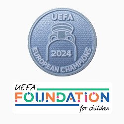 Espanha Campeã do Euro 2024 e emblemas da Fundação da UEFA