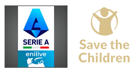 24/25 Insignia de la Serie A y patrocinador de Save The Children (tercero fuera)