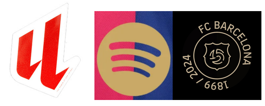 24/25 La Liga Badge & Spotify Logo Sans Texte (Or) & Barcelona 125th Anniversary & AMBILIGHT tv