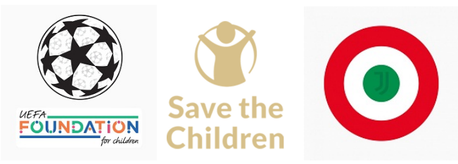 24/25 UCL & UEFA Foundation & Save The Children Sponsor (tercero fuera) & Coppa Italia(Juventus) Insignias